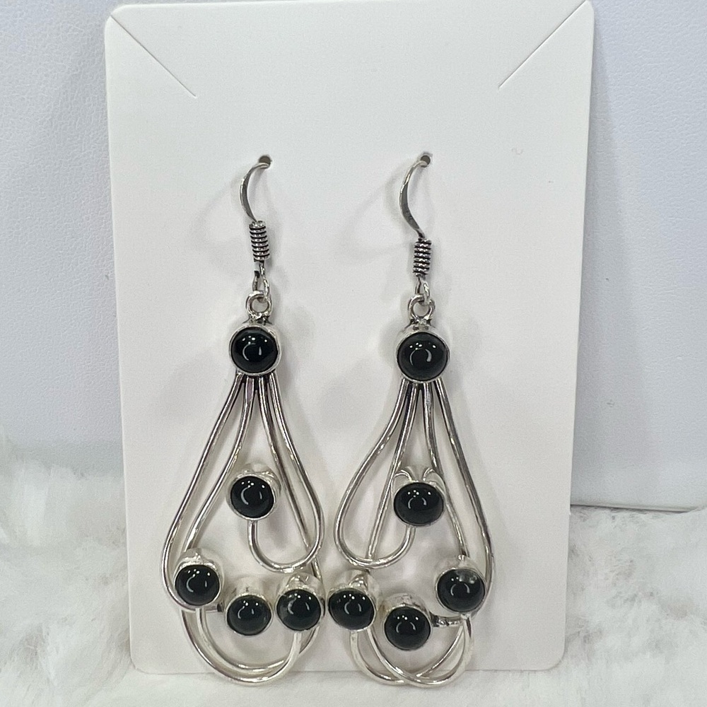 Black Onyx 925 Gemstone Earring